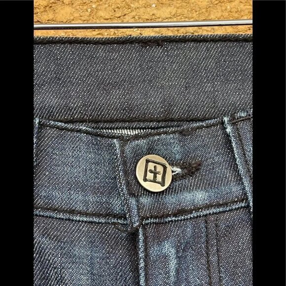 KSubi Supper Skinny ZIP Jeans Dark Indigo wash 24 - Picture 3 of 13